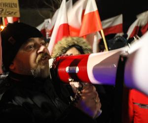 Przytuły Stare. Protest przed więzieniem w obronie Macieja Wąsika