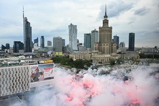 Godzina W na rondzie Dmowskiego w Warszawie