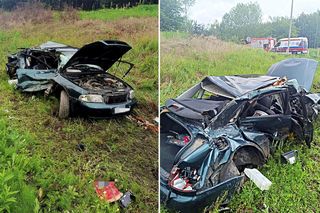 Wjechał pod pociąg, jego audi wylądowało 30 metrów dalej! Makabryczny wypadek na przejeździe kolejowym