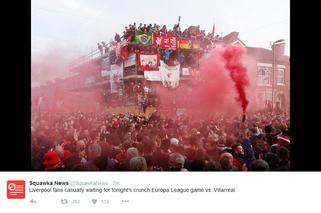 Kibice szaleją przed meczem Liverpool - Villarreal