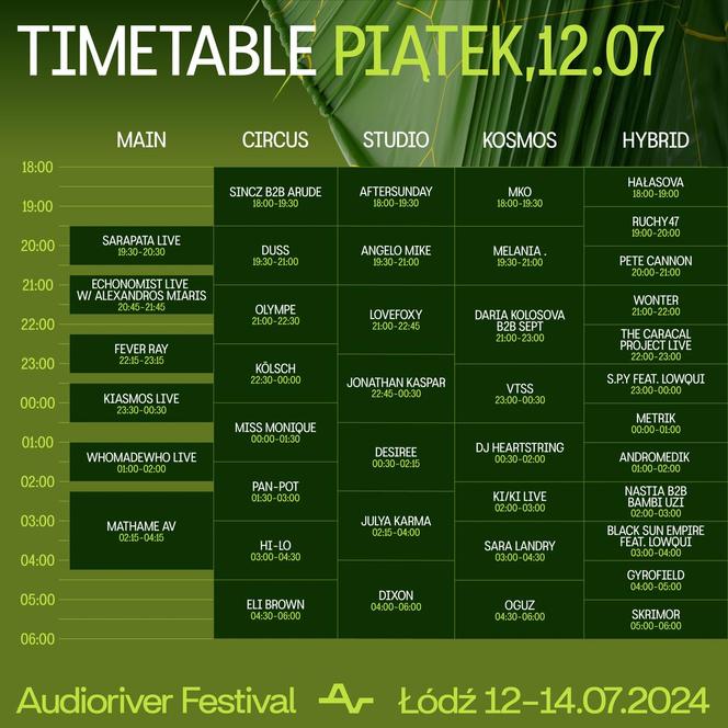 Audioriver w Łodzi. Program imprezy