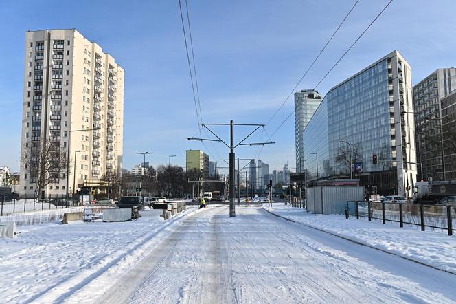 Kiedy koniec budowy trasy tramwajowej na ul. Kasprzaka? Inwestycje opóźnia zima!