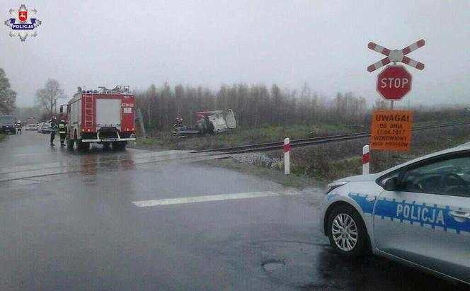 Wypadek na trasie kolejowej Warszawa-Lublin