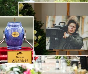 Pogrzeb Marcina Ziębińskiego. Syn popularnej aktorki spoczął tam, gdzie ona. W kościele ustawiono zaskakujące zdjęcie