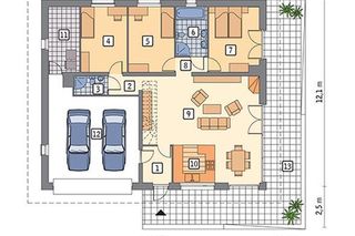 Projekt domu C444u Czterolistna koniczyna (wariant XVIII) z kolekcji Muratora