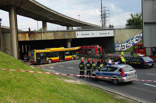 Wypadek autobusu w Warszawie