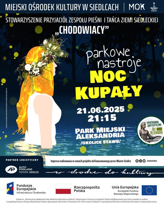 Noc Kupały z występem zespołu „Chodowiacy” w Siedleckim parku Aleksandria