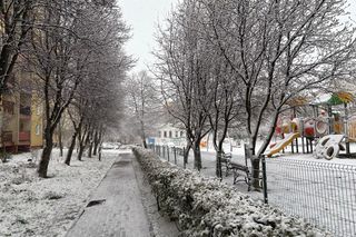 Kwietniowe opady śniegu w Lublinie