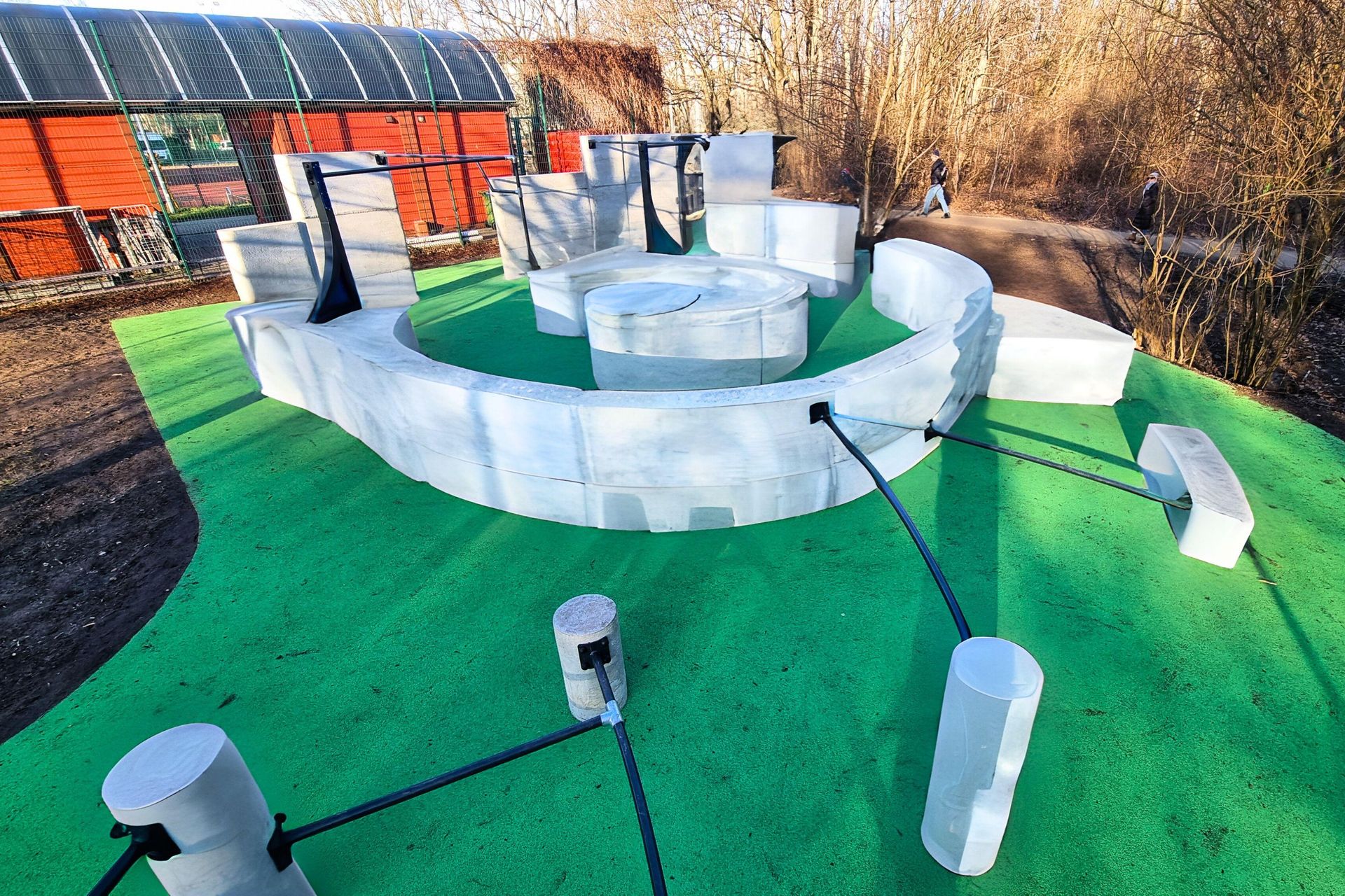Flowpark do parkouru z drukowanego betonu 3D – Warszawa Ursynów