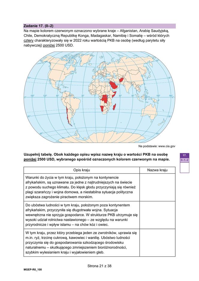 Matura 2025 geografia - arkusz CKE 15.05.2025 - Formuła 2023