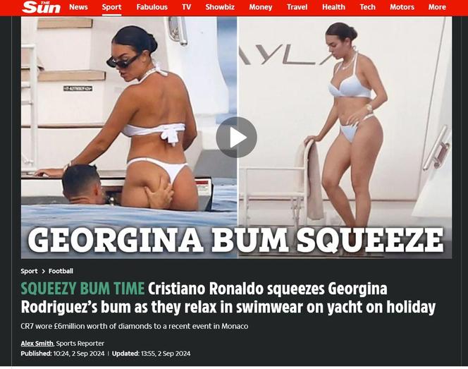 Cristiano Ronaldo i Georgina na wakacjach