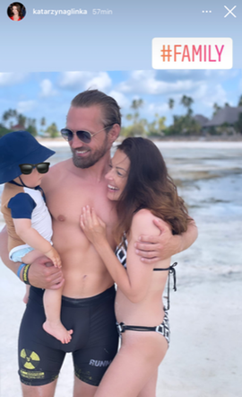 Katarzyna Glinka z ukochanym i synami na Zanzibarze