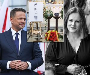 Rafał Trzaskowski pożegnał Joanną Kołaczkowską. Symboliczny wieniec na pogrzebie
