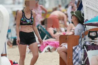 Agnieszka Radwańska na plaży