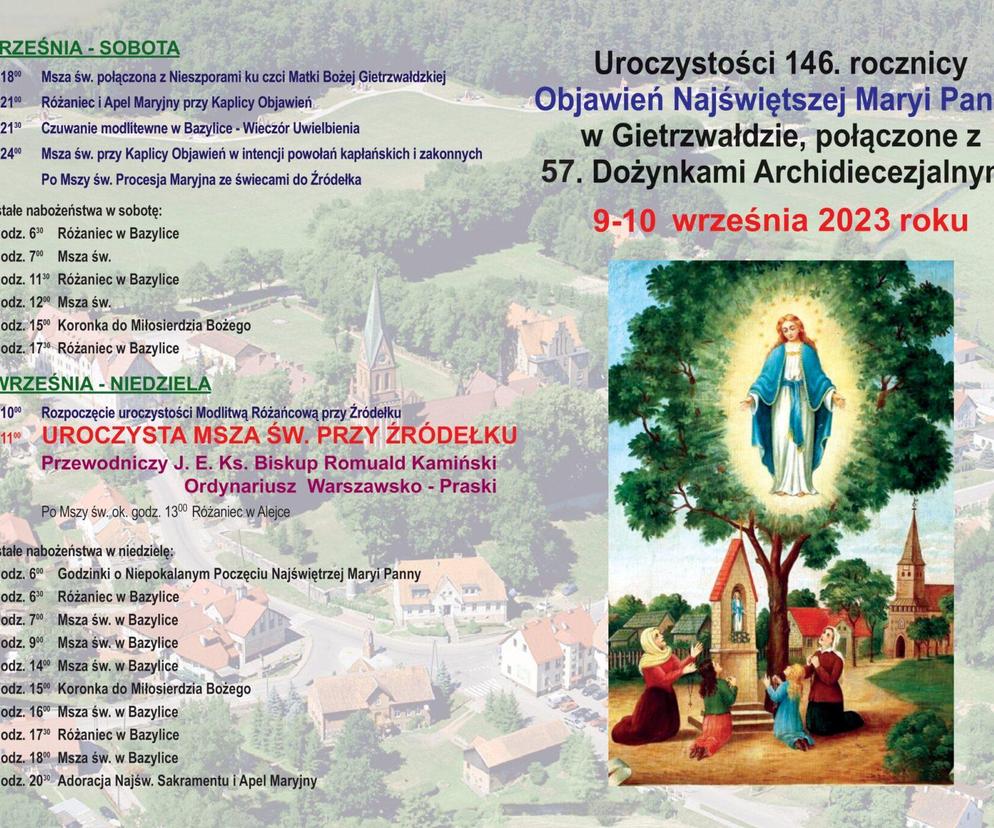 Uroczystości 146. rocznicy objawień NMP w Gietrzwałdzie 