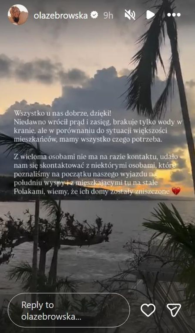 Ola Żebrowska błaga o pomoc dla Polaków na Jamajce. Huragan Melissa wszystko im domy