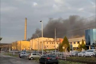 Pożar na terenie Huty Łaziska