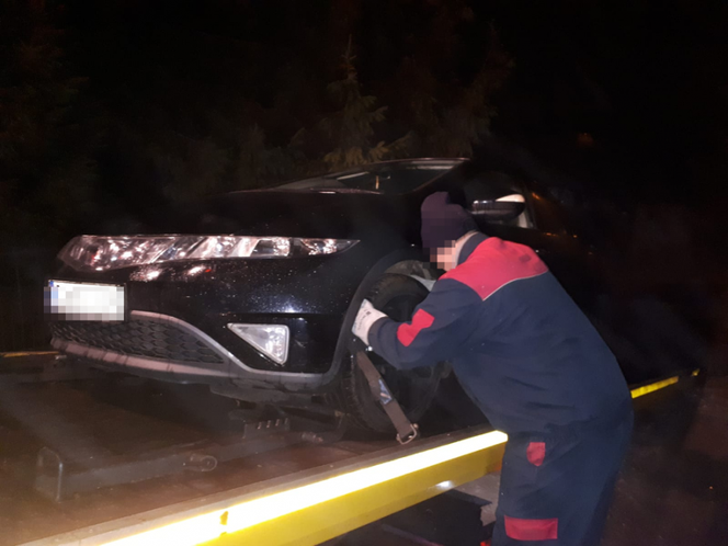Zdjęcie z akcji policji na terenie powiatu wołomińskiego