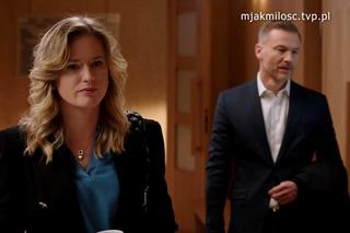 M jak miłość odc. 1735. Julia (Marta Chodorowska), Andrzej Budzyński (Krystian Wieczorek)