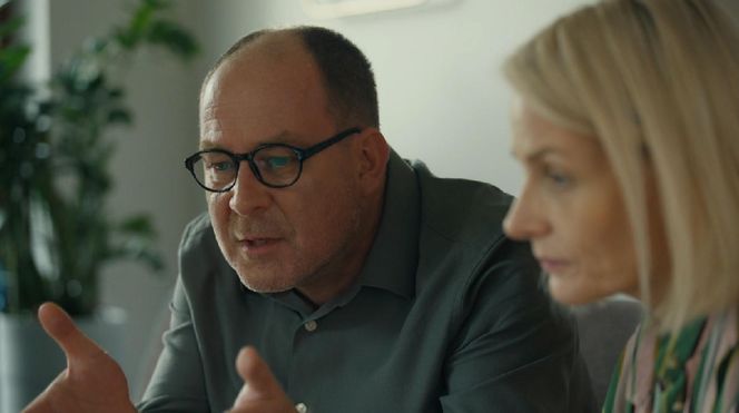 Barwy szczęścia, odcinek 3144. Marek (Marcin Perchuć), Olga (Dorota Łukasiewicz-Kwietniewska)