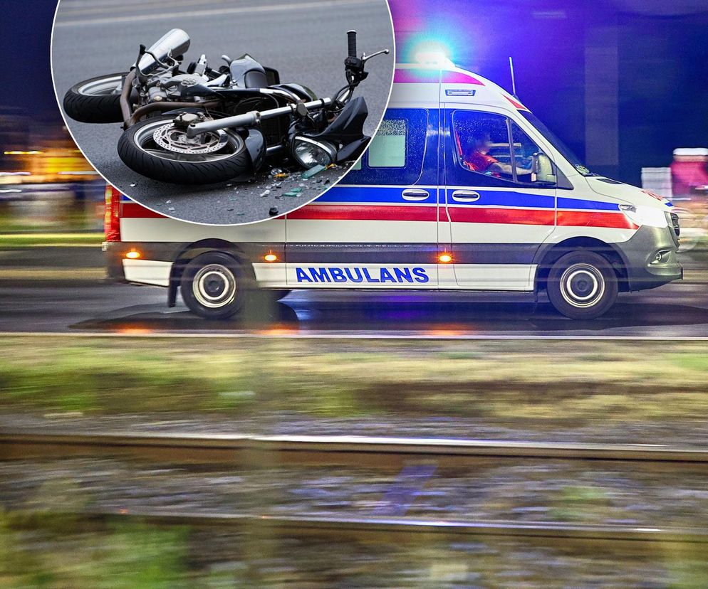Śmiertelny wypadek pod Wieruszowem. Nie żyje 30-letni motocyklista 