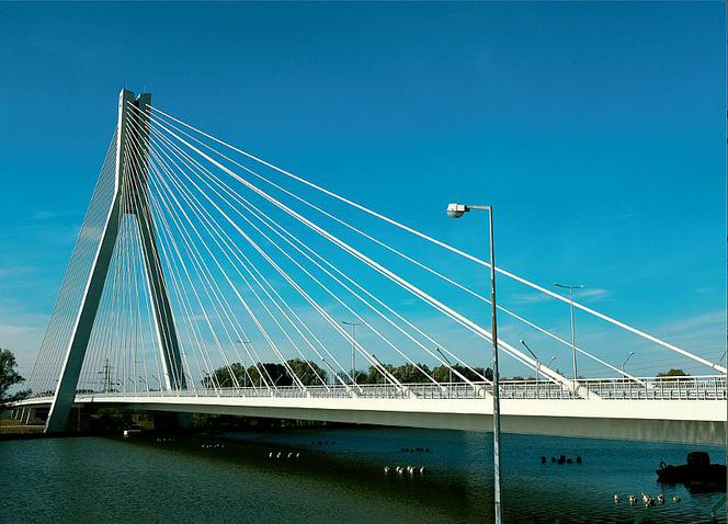 Most podwieszony przez Wisłok w Rzeszowie