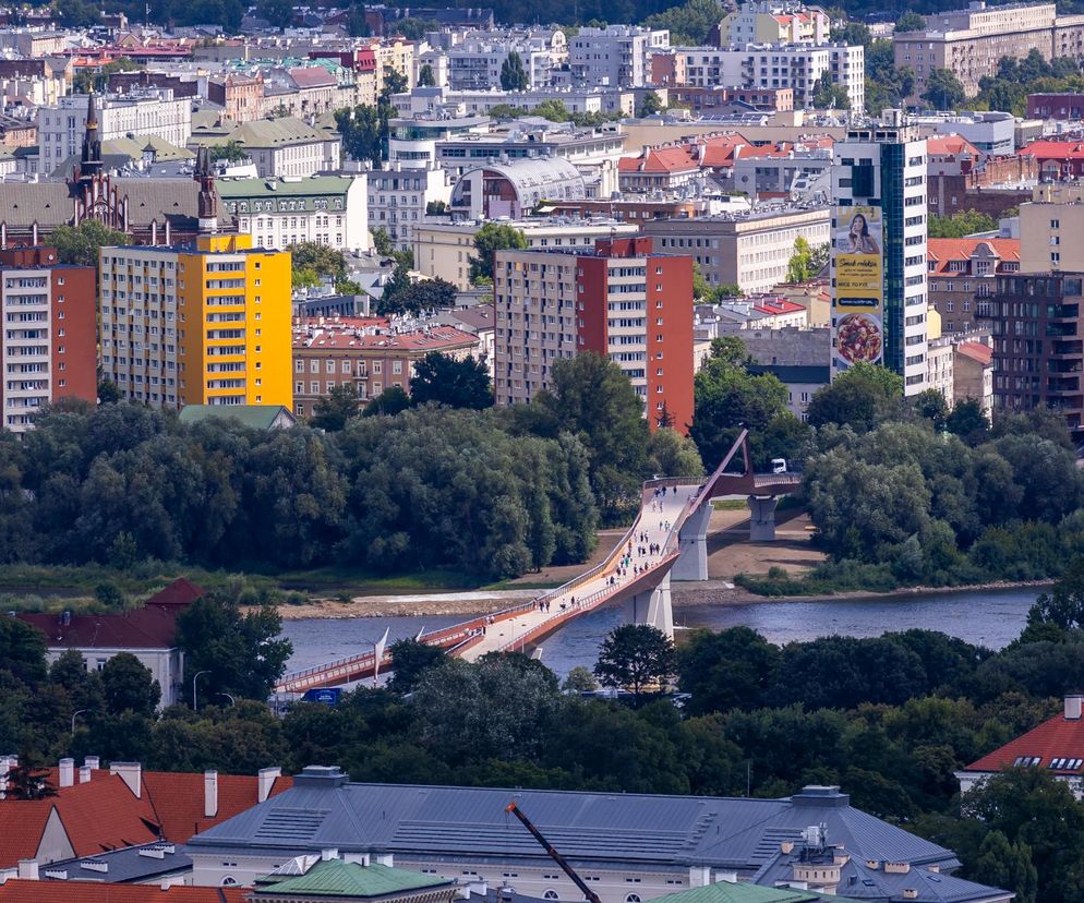 Rozszerzą centrum Warszawy na prawy brzeg Wisły. Zaczęli od kładki, teraz przedłużają