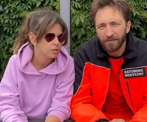 Na sygnale na planie. Piotrek (Dariusz Wieteska), Martyna (Monika Mazur)