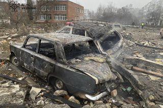 Wojna w Ukrainie. Atak rakietowy