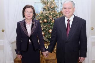Lech Kaczyński z żoną Marią