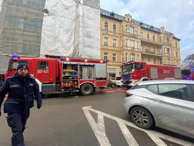 Pożar na ul. Rayskiego w Szczecinie