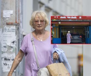 Tylko u nas! Różowiutka jak cukiereczek 81-letnia Magda Zawadzka pomaszerowała do mechanika. Nie ubrudziła się?