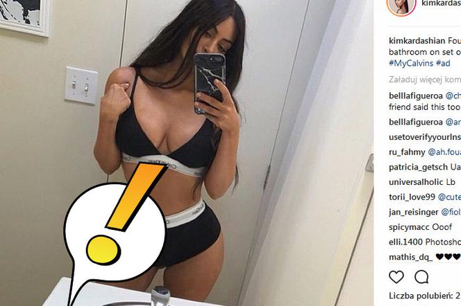 Kim Kardashian znowu majstrowała przy zdjęciu? Drzwi jej uciekają!