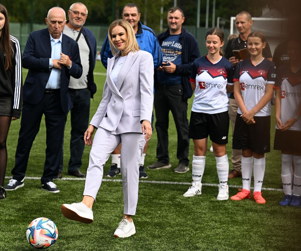 Marta Nawrocka na festiwalu piłki kobiecej