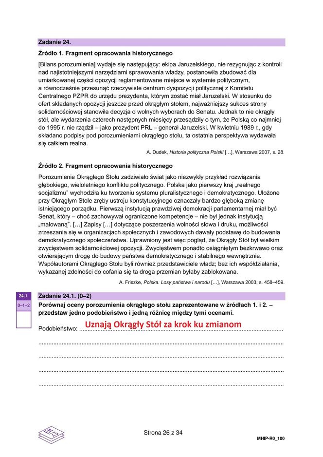Matura historia 2025: Odpowiedzi i arkusze CKE [19.05.2025] nowa formuła 2023	