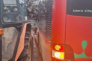 Województwo lubelskie. Przewoził gałęzie. Rozbił szyby w autobusie