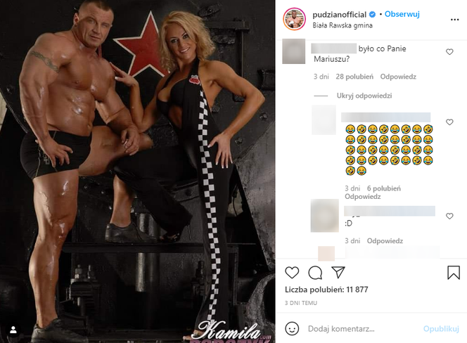 Sugestie na profilu Mariusza Pudzianowskiego