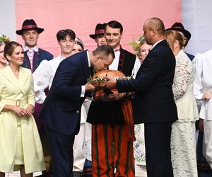 Marta Nawrocka na Dożynkach Prezydenkich