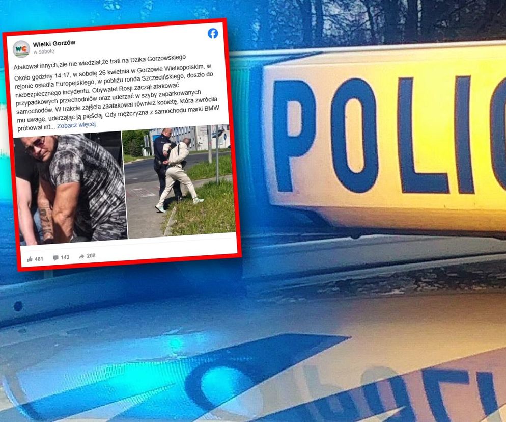 Agresywny Rosjanin atakował przechodniów. Do akcji wkroczył zawodnik MMA