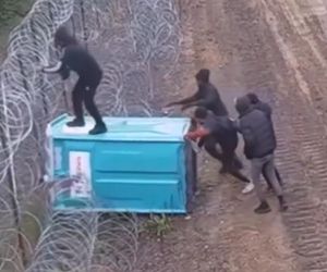 Strażnicy graniczni nie mogli w to uwierzyć. Migranci wymyślili, jak pokonać zaporę