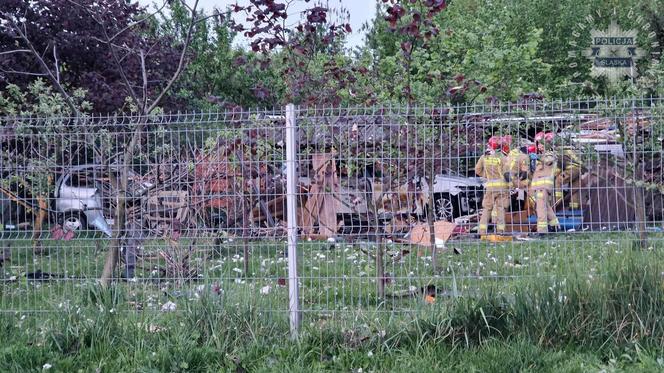 Sosnowiec. Eksplozja butli z gazem na prywatnej posesji