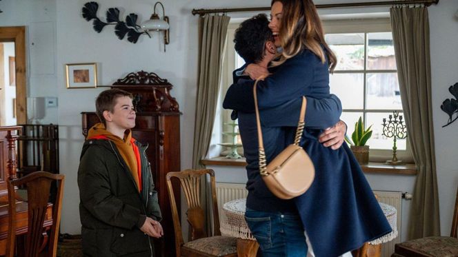 Barwy szczęścia odc. 3185. Kasia (Katarzyna Glinka), Mariusz (Rafał Cieszyński), Ksawery (Bartosz Gruchot)