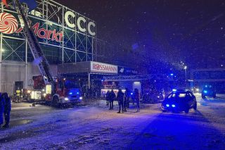 Pożar dachu galerii handlowej Molo