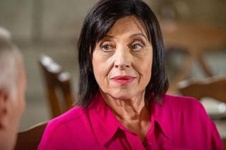 	M jak miłość odc. 1766. Jerzy Argasiński (Karol Strasburger), Iwona Kryńska (Hanna Śleszyńska)