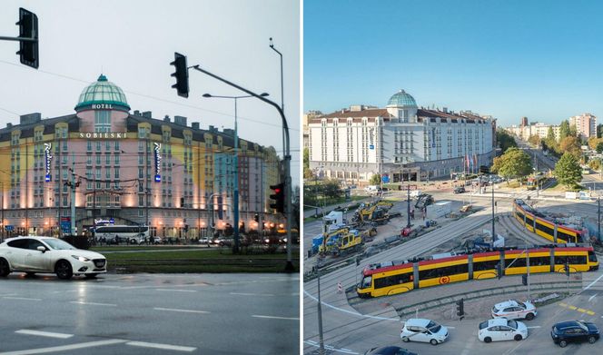 Plac Zawiszy przed i po remoncie