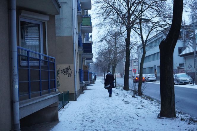 Śnieg spadł w Poznaniu