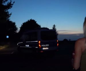 Karolina Pajączkowska na granicy polsko-niemieckiej