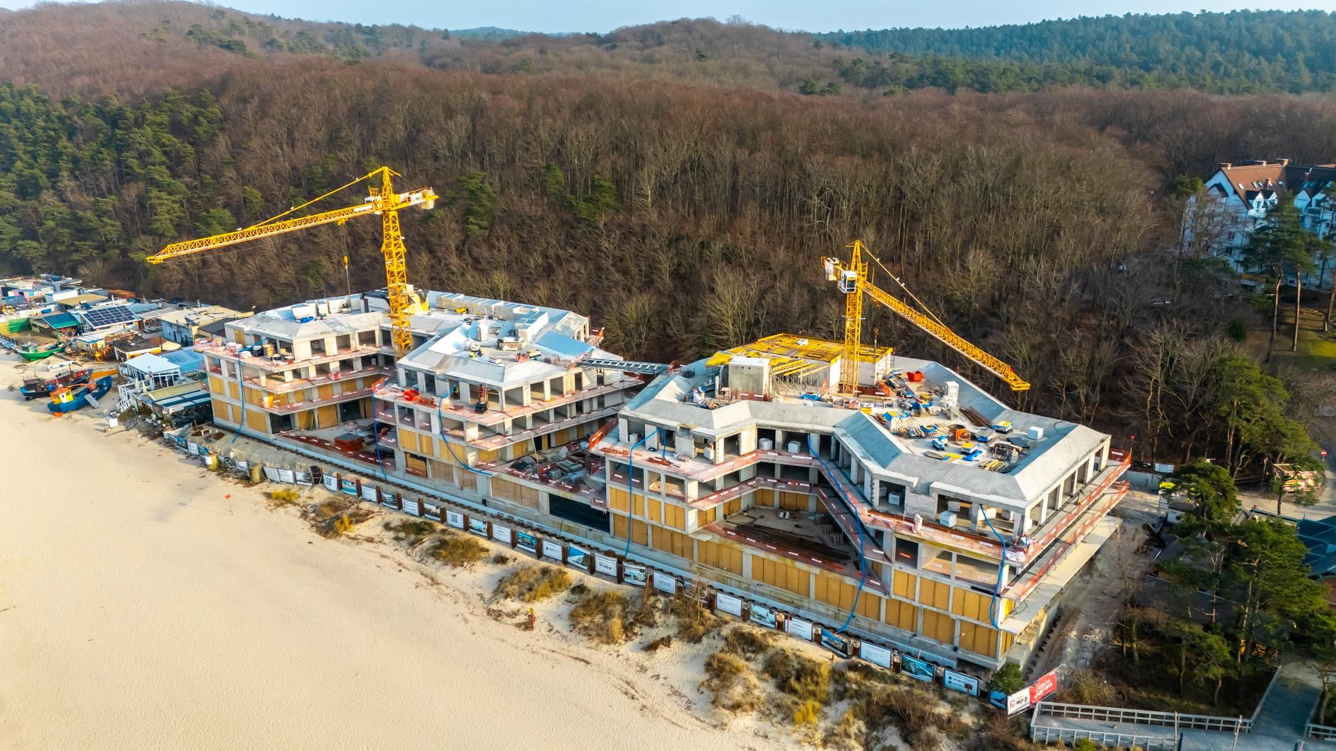 The Sea Resort w Międzyzdrojach podczas budowy