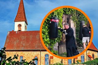 Ksiądz boksuje w spocie poparcia dla Nawrockiego. Film ze Zgorzelca rozpalił internet
