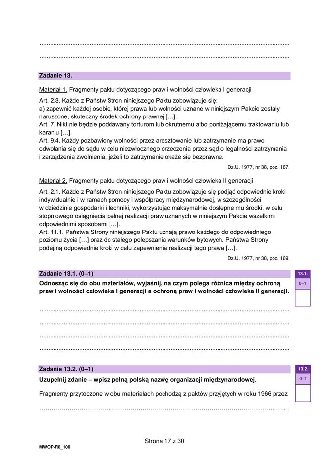 Matura WOS 2025 - ARKUSZ CKE, ODPOWIEDZI, ZADANIA DO POBRANIA